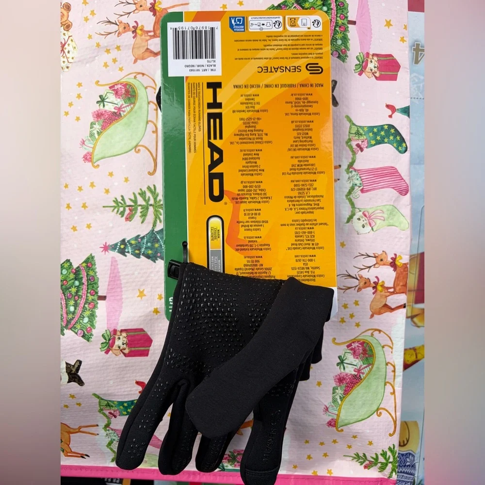 ❤️HEAD Touchscreen Running Gloves - Black New with tag Size XL - Picture 3 of 5